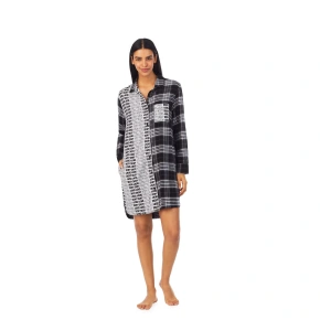 Dámská noční košile YI2322669 005 černobílá s potiskem - DKNY