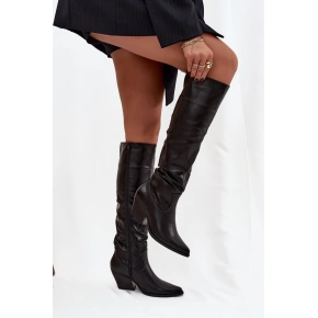 Dámské kozačky ML392 Černá - DIAMANTIQUE