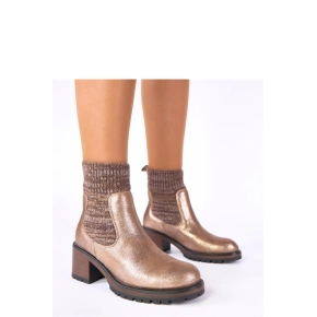 Boty na podpatku M-789 zlaté - Solea