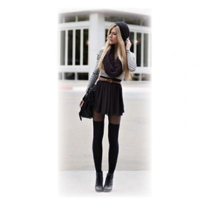 Dámské nadkolenky 44010 s vlnou - WiK