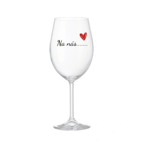 Na nás....... - čirá sklenice na víno 350 ml