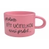 protože BÝT UČITELKOU není prdel... - růžový hrníček makronka 200 ml
