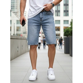 Pánské džínové šortky s páskem SX2577 modré - FashionStreet Pánské džínové šortky s páskem SX2577 modré - FashionStreet