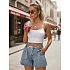 Dámské džínové šortky SY0552 modré  - FashionStreet