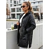 Dlouhá dámská prošívaná bunda s kapucí TY5809 černá - FashionStreet