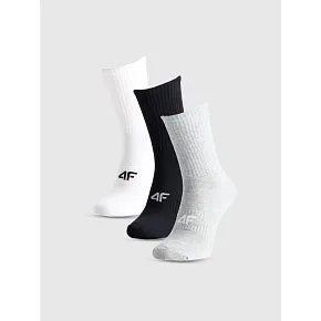 Skarpety casual za kostkę damskie (ZESTAW 3 szt.) 4F 4FWMM00USOCF474-90S dámské Skarpety casual za kostkę damskie (ZESTAW 3 szt.) 4F 4FWMM00USOCF474-90S dámské