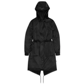 Nepromokavý kabát Rains STRING W PARKA W3 18550 84 BLACK GRAIN Nepromokavý kabát Rains STRING W PARKA W3 18550 84 BLACK GRAIN