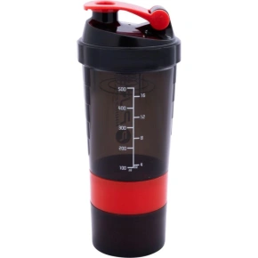 FITNESS ŠEJKR 500ML ŠEDÝ ČERVENÝ ČISTÝ 2 ZLEPŠENÍ