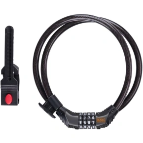 ZÁMEK NA KOLE 10x1800MM S RUKOJEŤÍ ČERNÁ+ DECKER