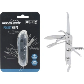 SADA PRO PŘEŽITÍ TURISTICKÝ KAPESNÍ NŮŽ 15V1 STŘÍBRNÝ