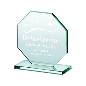 Gravírovaná skleněná trofej