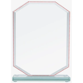 Skleněná trofej s matným podstavcem