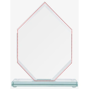 Skleněná trofej s matným podstavcem
