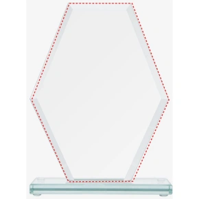 Skleněná trofej s matným podstavcem