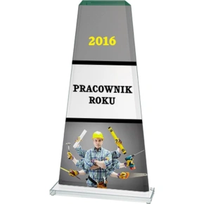 Skleněná trofej s barevným potiskem LuxorJet