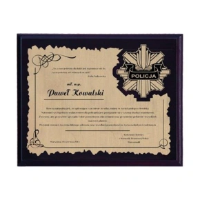 Plastový diplom s laminátovou rytinou