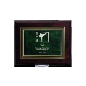 Plastový diplom s gravírováním na zlaté desce