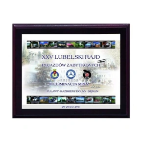 Plastový diplom s barevným dotykovým laminátem