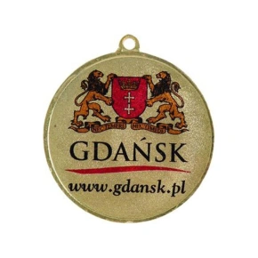 Zlatá medaile s prostorem pro emblém 50 mm - ocelová medaile s potiskem luxoru