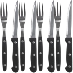 PŘÍBOR NŮŽ A STEAKOVÁ VIDLIČKA 8 KUSŮ