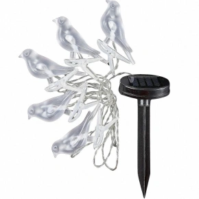 SOLÁRNÍ ZAHRADNÍ GIRLANDA LAMPA STRANA SVĚTLO PTÁCI 5LED