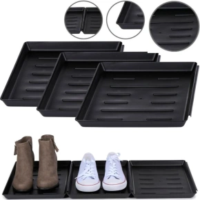 ODKAPÁVAČ NA BOTY DRŽÁK NA KVĚTINY MISKA PRO DOMÁCÍ MAZLÍČKY ČERNÁ 3 KS