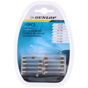 SADA SKLENĚNÝCH POJISTEK DUNLOP 10KS