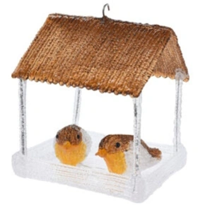 PTAČÍ BUDKA VEDL DEKORACE 185X165X230MM HNĚDÝ BALDACHÝN