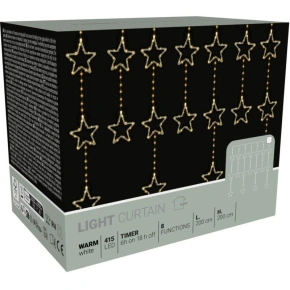 Vánoční stromek světla závěs 200x200 CM 415LED WHITE STARS