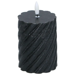 DEKORACE SVÍČKA 75x100MM LED VOSK ČERNÁ