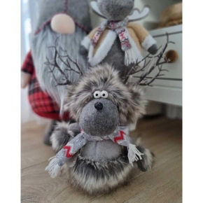 FURNISHED RENNIFER WITH ILLUMINATED TORCH Grey 20x35x47CM dětské