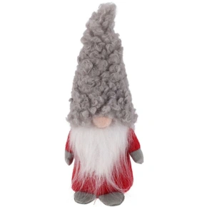 DEKORATIVNÍ SANTA CLAUS 22CM ŠEDÝ