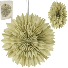 DEKORAČNÍ PAPÍROVÁ ZÁVĚSNÁ HVĚZDA 3D 50CM ZELENÁ