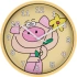 KIDS WALL CLOCK 22,5 CM Piggy dětské