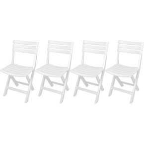 SADA 4 PLASTOVÝCH SKLÁDACÍCH CATERINGOVÝCH ŽIDLÍ KOMODO WHITE