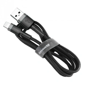 BASEUS LIGHTNING USB KABEL 2.4A 1M ŠEDO-ČERNÝ