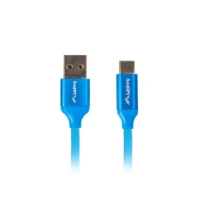 Lanberg Premium QC 3.0 kabel CA-USBO-22CU-0018-BL (USB 2.0 typ A M - USB typ C M; 1,8 m; barva modrá)