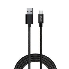 Kabel SAVIO CL-129 (USB typ C - USB 2.0 typ A ; 2 m; černá barva)