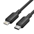 Kabel USB-C na Lightning 3A 480Mbps 1m černý