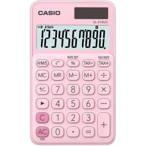 CASIO KAPESNÍ KALKULAČKA SL-310UC PK RŮŽOVÁ, 10MÍSTNÝ DISPLEJ CASIO KAPESNÍ KALKULAČKA SL-310UC PK RŮŽOVÁ, 10MÍSTNÝ DISPLEJ