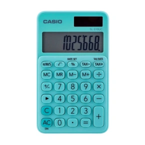 CASIO Kapesní kalkulačka SL-310UC-GN BOX, 10místná, 70x118mm, kartonová krabice, zelená barva CASIO Kapesní kalkulačka SL-310UC-GN BOX, 10místná, 70x118mm, kartonová krabice, zelená barva