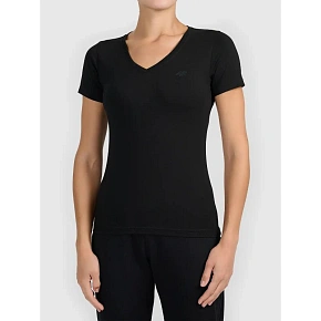 T-shirt basic z dekoltem typu serek damski 4F 4FWMM00TTSHF3307-20S T-shirt basic z dekoltem typu serek damski 4F 4FWMM00TTSHF3307-20S