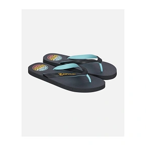 Plážové žabky RIP CURL Wetty Fade Bloom Open Toe, černé Plážové žabky RIP CURL Wetty Fade Bloom Open Toe, černé