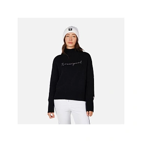 Dámský svetr ROSSIGNOL W SIGNATURE SWEATER, černý Dámský svetr ROSSIGNOL W SIGNATURE SWEATER, černý