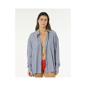 Dámská košile RIP CURL Beach Days Pinstripe Shirt, modrá Dámská košile RIP CURL Beach Days Pinstripe Shirt, modrá