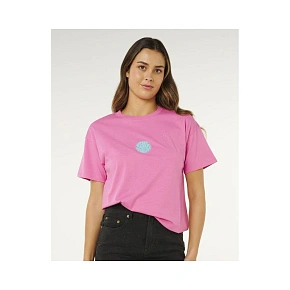 Dámské tričko RIP CURL Icons Of Surf Relaxed Tee, růžové Dámské tričko RIP CURL Icons Of Surf Relaxed Tee, růžové
