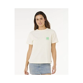 Dámské tričko RIP CURL Surf Puff Party Pack Relaxed, béžové Dámské tričko RIP CURL Surf Puff Party Pack Relaxed, béžové