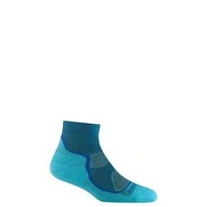Dámské merino ponožky Darn Tough Light Hiker 1/4 Lightweight with Cushion – barva cascade, velikost: S Dámské merino ponožky Darn Tough Light Hiker 1/4 Lightweight with Cushion – barva cascade, velikost: S