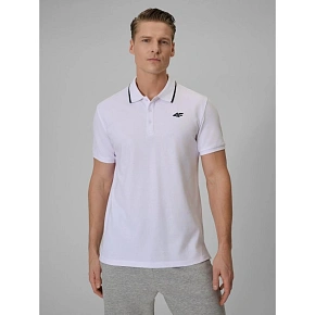 Pánské polo tričko s pravidelným střihem 4F 4FRMM00TPTSM0940-10S Pánské polo tričko s pravidelným střihem 4F 4FRMM00TPTSM0940-10S