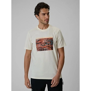 T-shirt regular z nadrukiem męski 4F 4FRSS26TTSHM4238-11S T-shirt regular z nadrukiem męski 4F 4FRSS26TTSHM4238-11S